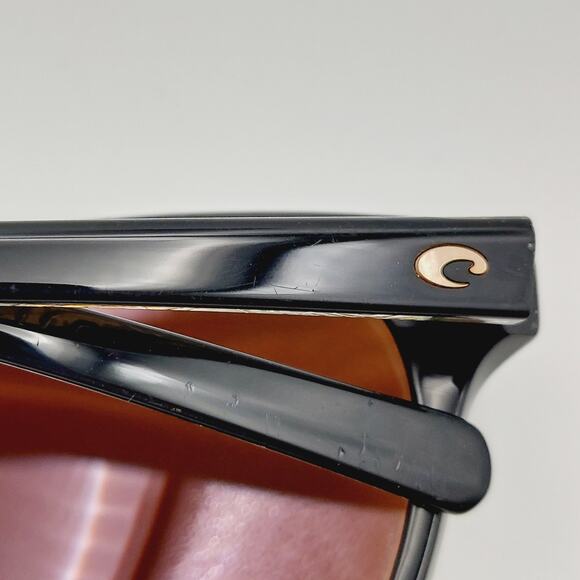 COSTA DEL MAR Sarasota Polarized Sunglasses Shiny Black Cat Eye Copper SAR11 - Picture 11 of 16